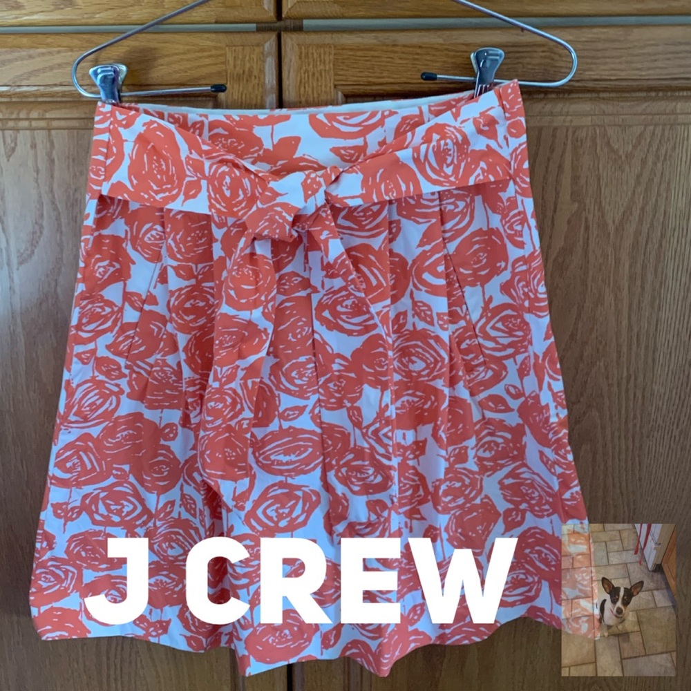 J Crew floral skirt size 0